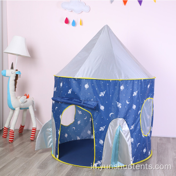 Kustomisasi Tenda Natal Pabrik Biru Kartun Rocket Tent